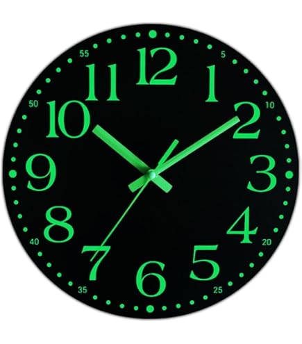 Amazon.com: Sharp Glow in The Dark Atomic Analog Wall Clock